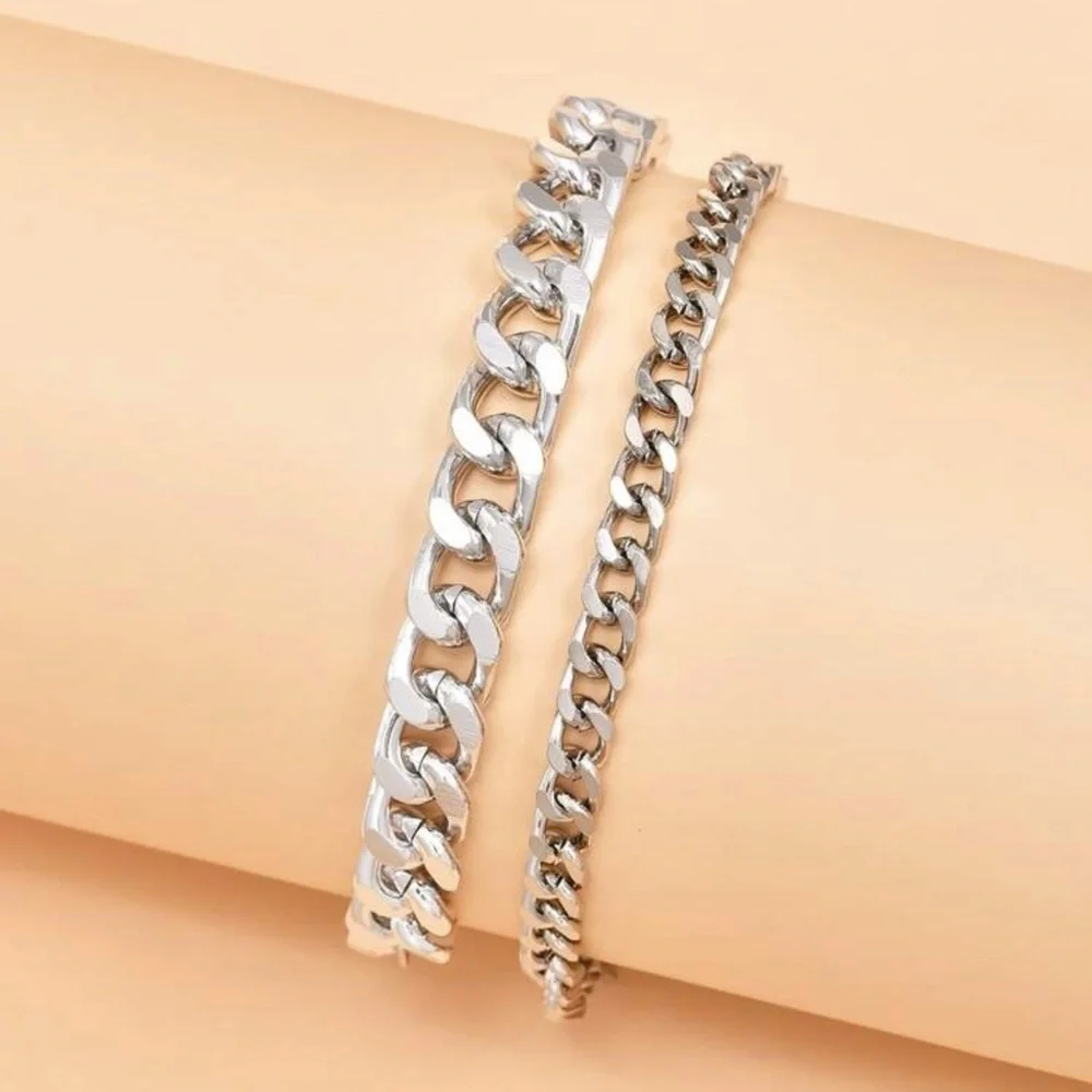 2pc Chain Bracelet Bundle
